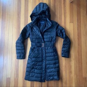 Lands end packable black down coat